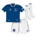 Camisa de Futebol Everton Ashley Young #18 Equipamento Principal Infantil 2023-24 Manga Curta (+ Calças curtas)